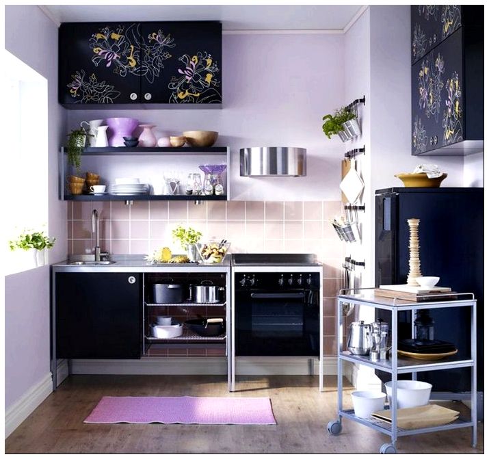 Фиолетовая кухня (58 фото): смелое решение для сильных духом