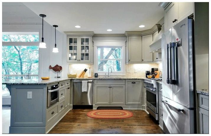 Сочетание серого цвета в интерьере кухни — как правильно сочетать ...