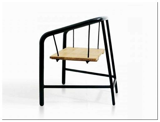кресло portique armchair с сидением-качелями, вид сбоку