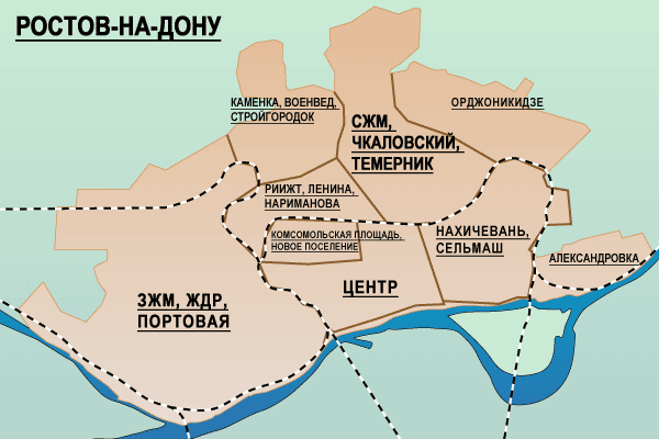 Карта в ростове на дону