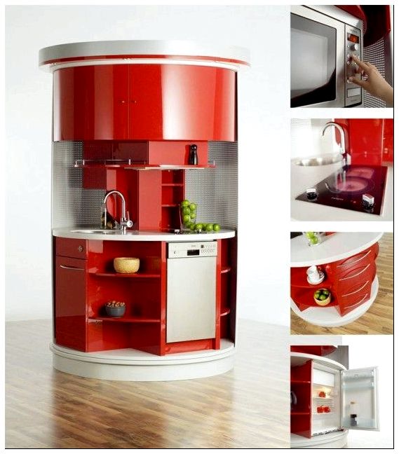  оригинальная компактная кухня circle kitchen