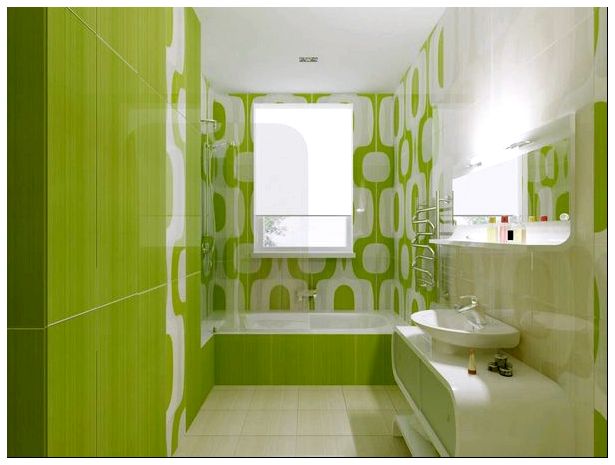 Зеленая ванная комната дизайн