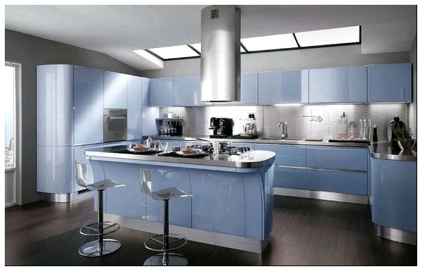 холодный интерьер кухни, Tess, Scavolini