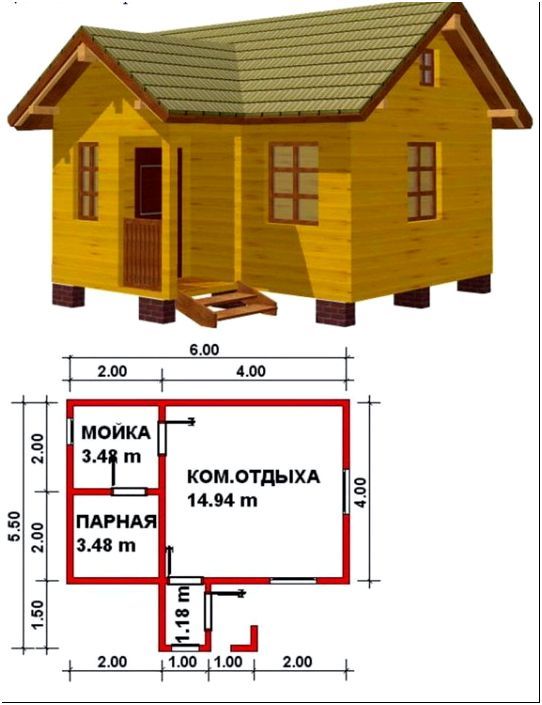 Фото 2 - Проект сруба бани