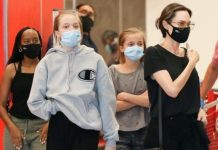 Анджелина Джоли замечена с детьми на шопинге в Западном Голливуде